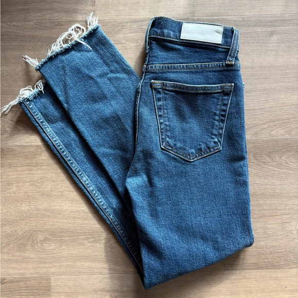 Re/Done Denim - Re/Done Raw Hem Crop Straight Leg Jean